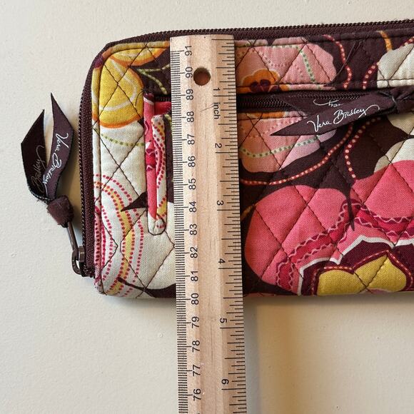 Vera Bradley Zip Around Wallet Buttercup Quilted Cotton Boho Retro Mod Colorful - Picture 5 of 5